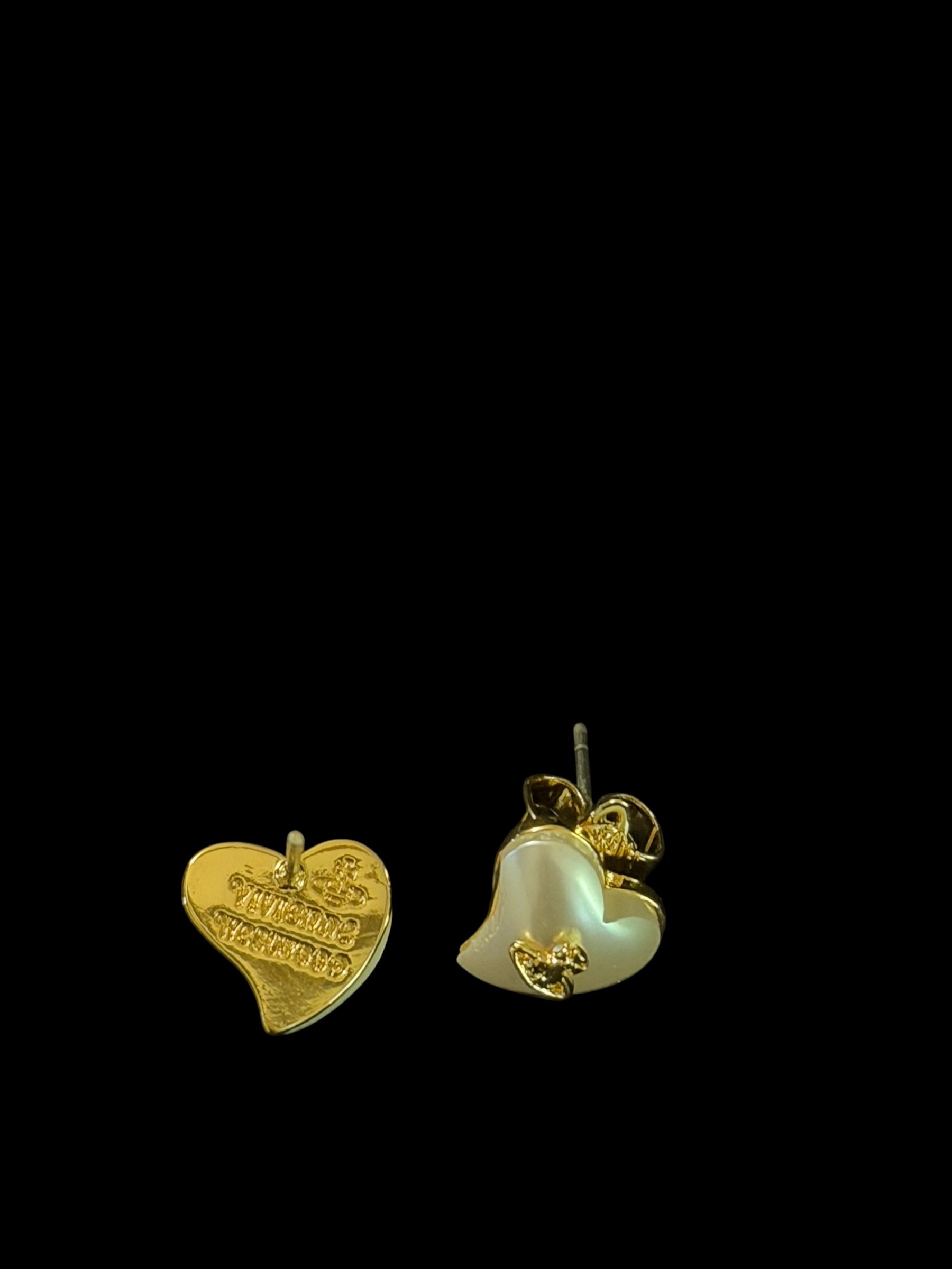 Pendientes de aro de corazón verde de Vivienne Westwood Orbe Oro Y2K 6