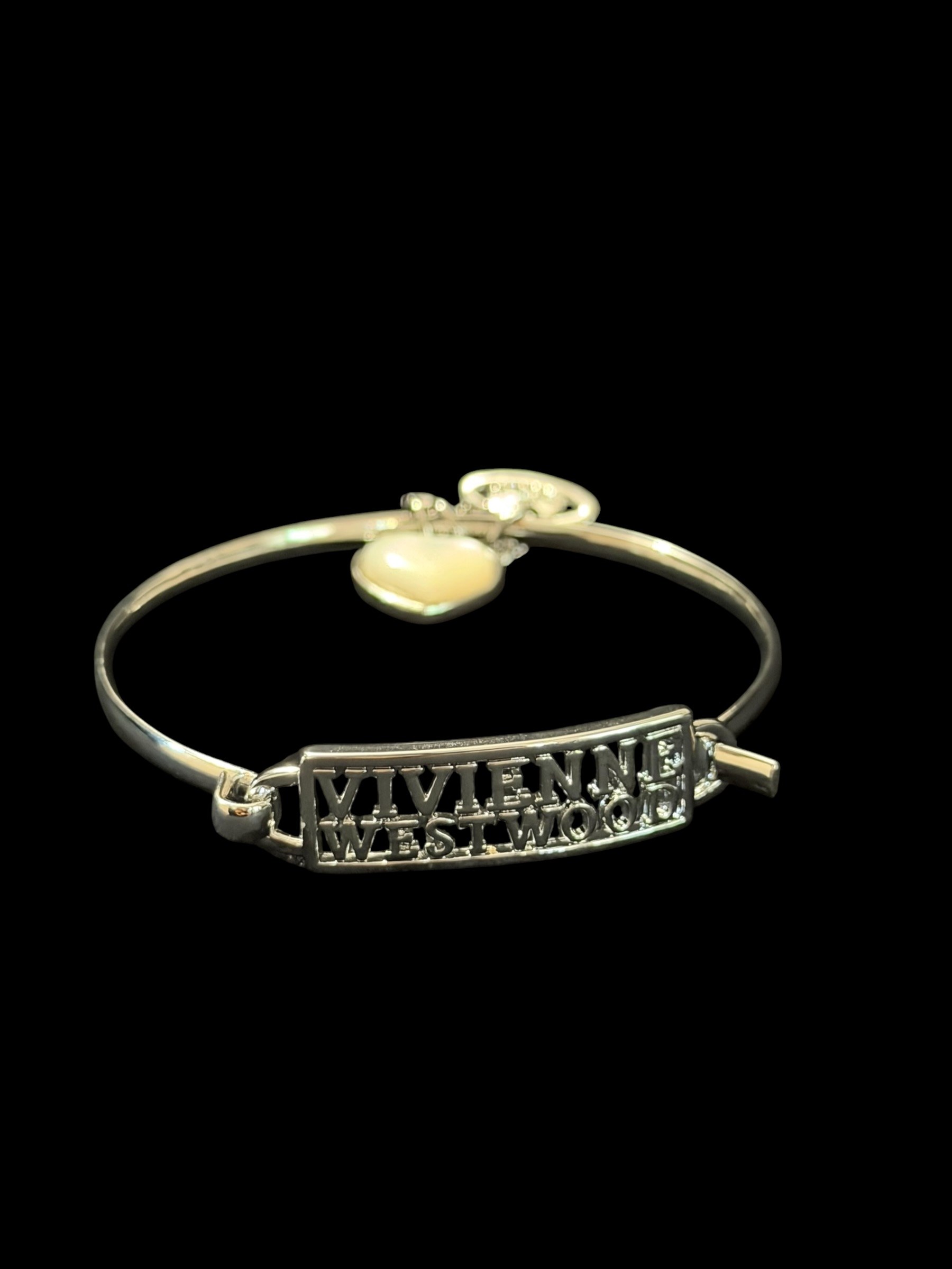 Vivienne Westwood Silver Tone Orb Bangle Bracelet