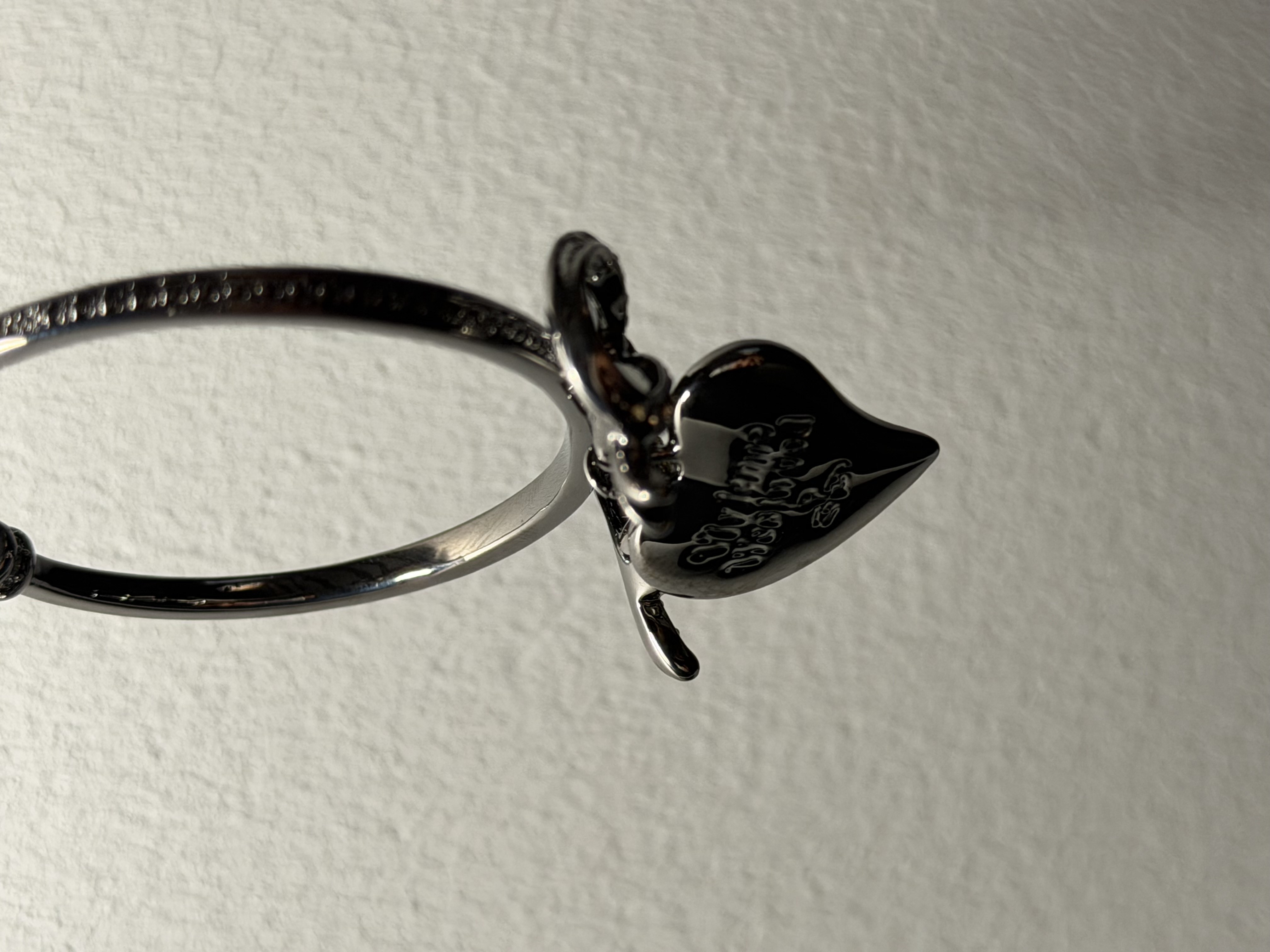 Vivienne Westwood Crystal Heart Bow Bangle Bracelet 4