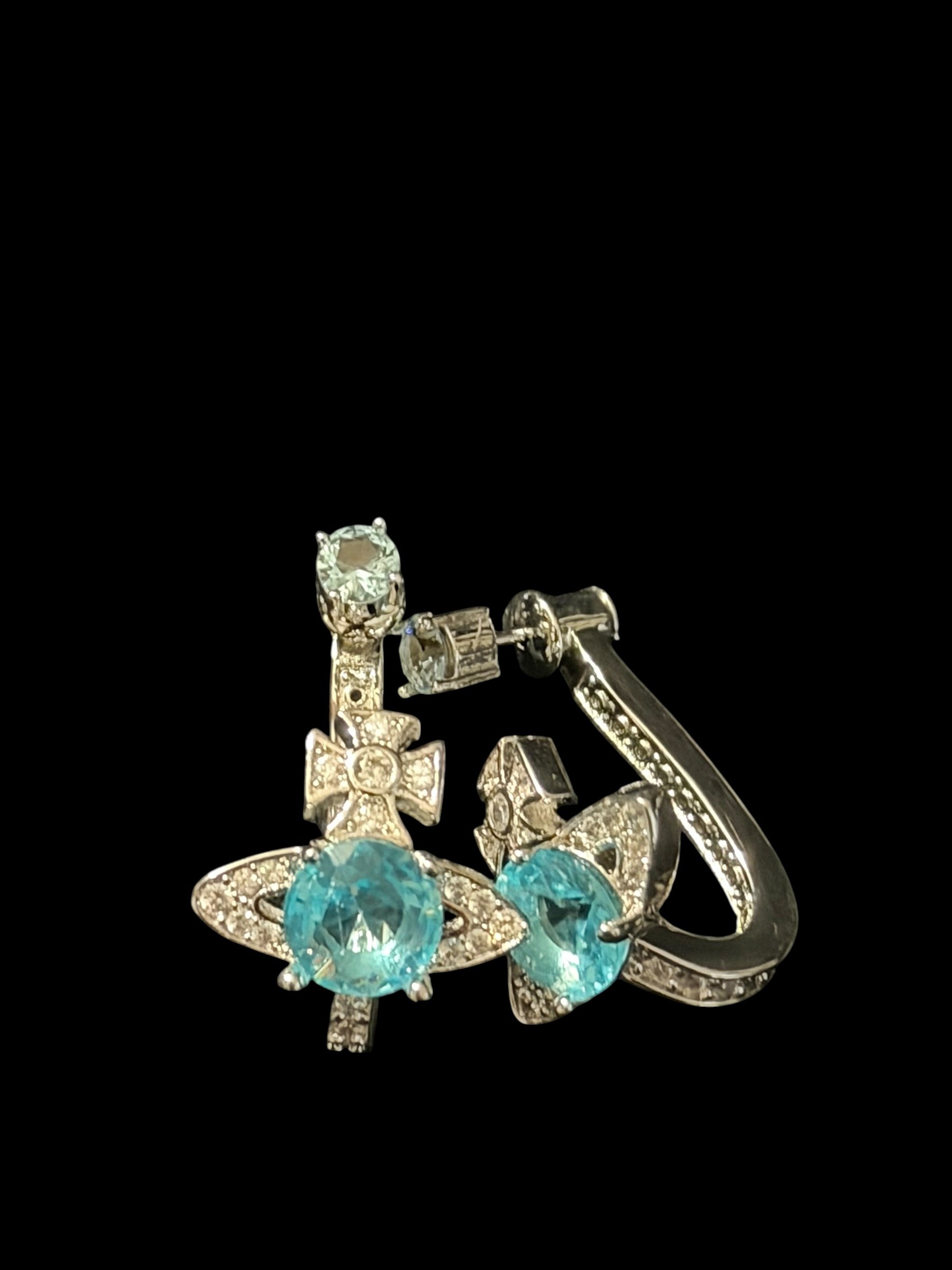 Vivienne Westwood Earring with Diamond Orb Encraving 5