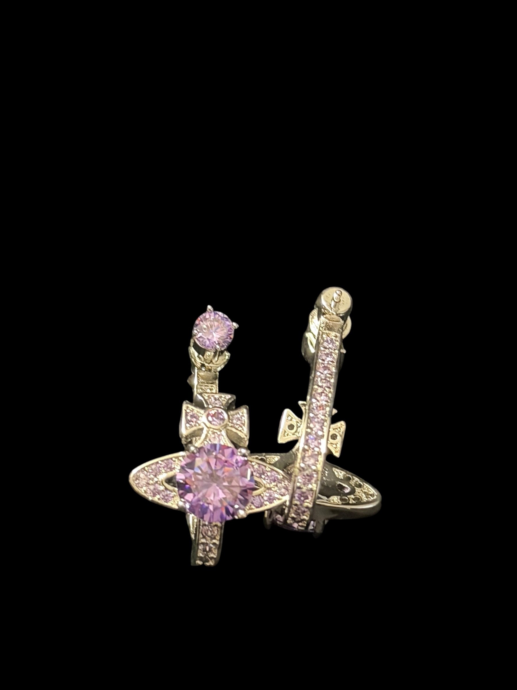 Vivienne Westwood Earring with Diamond Orb Encraving 2