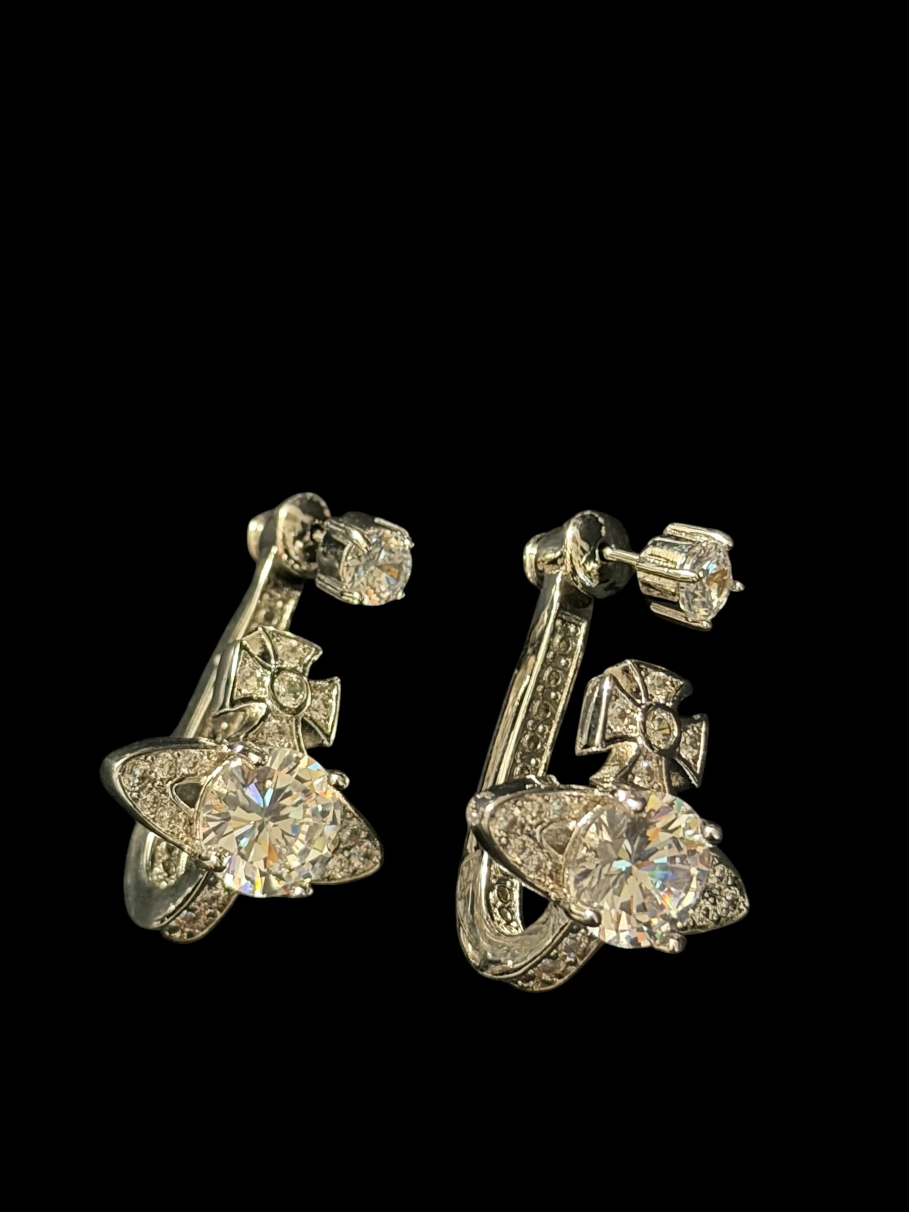 Vivienne Westwood Earring with Diamond Orb Encraving