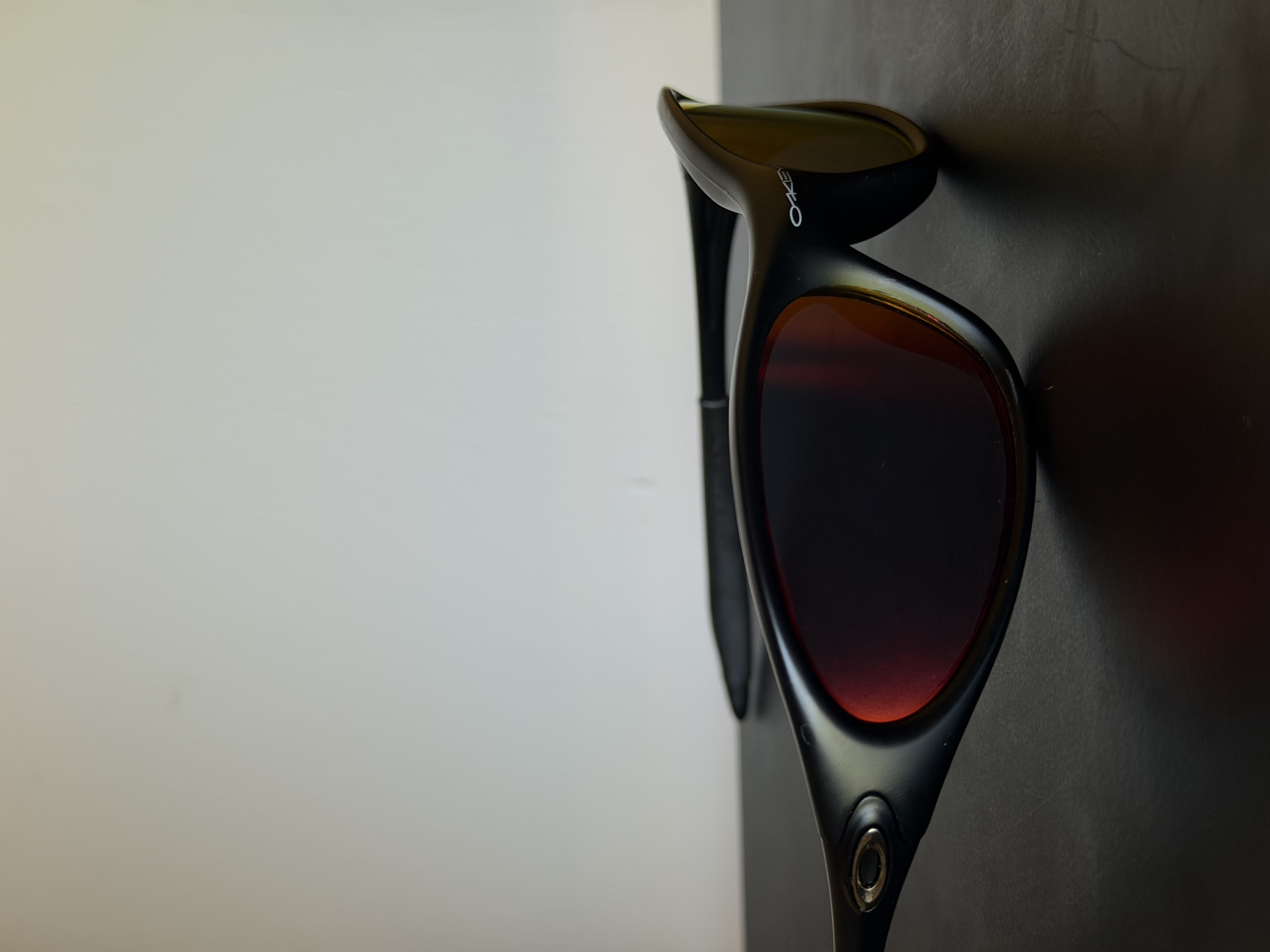 Oakley Minute Black Red Iridium Y2K Sunglasses Vintage 5