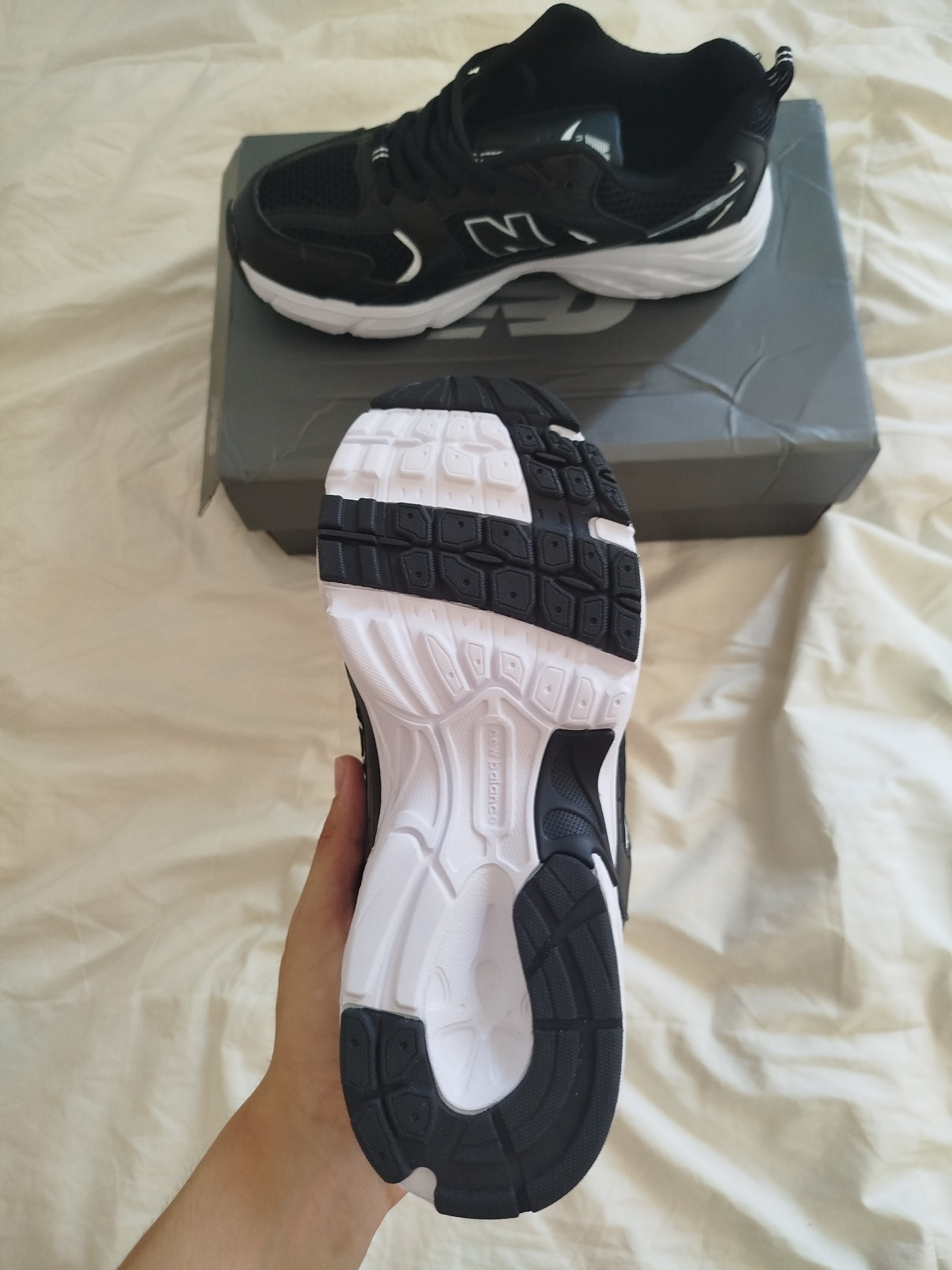 New Balance 530 Black White Size 38 5