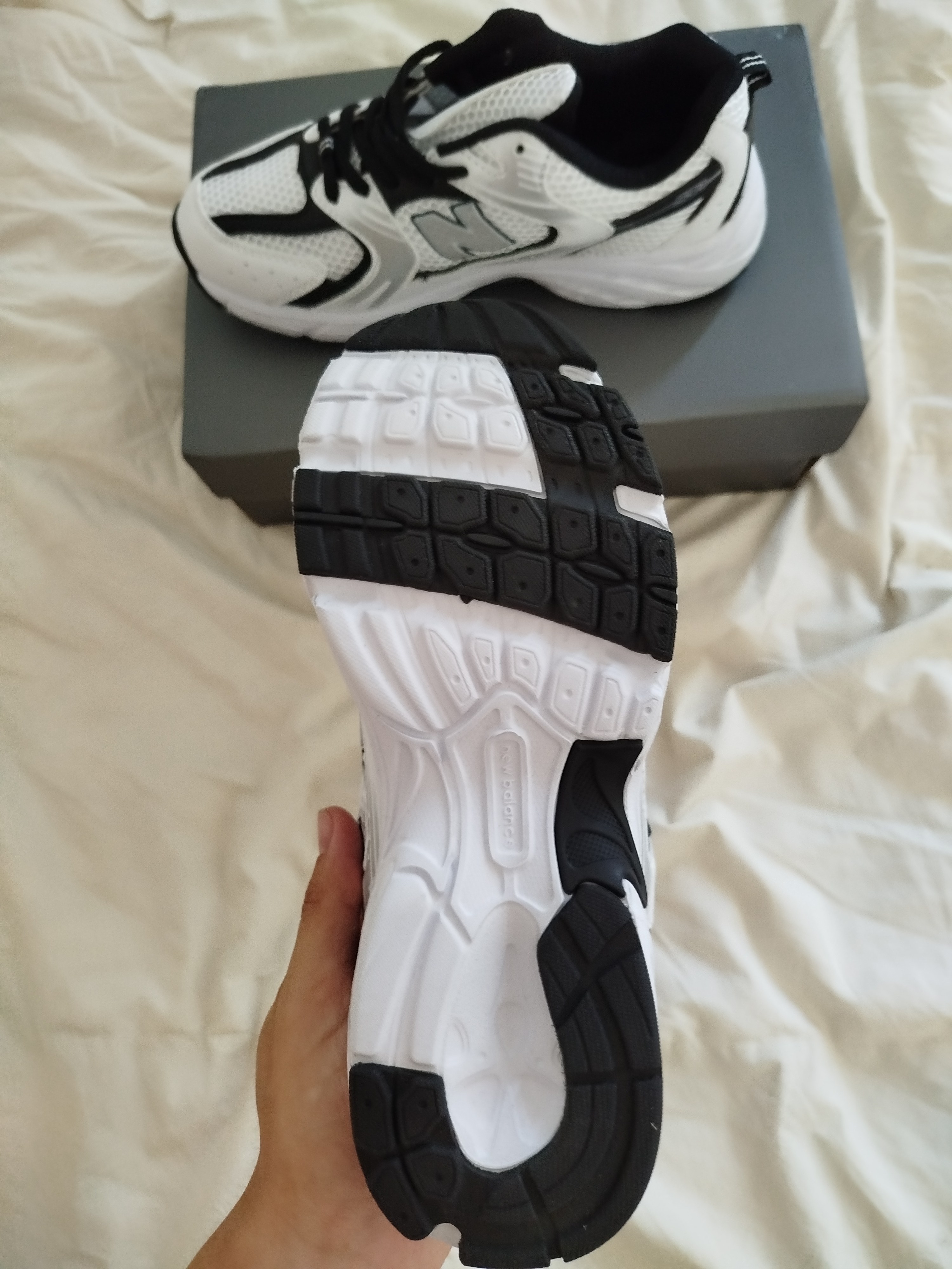 New Balance 530 White Black Size 38 5