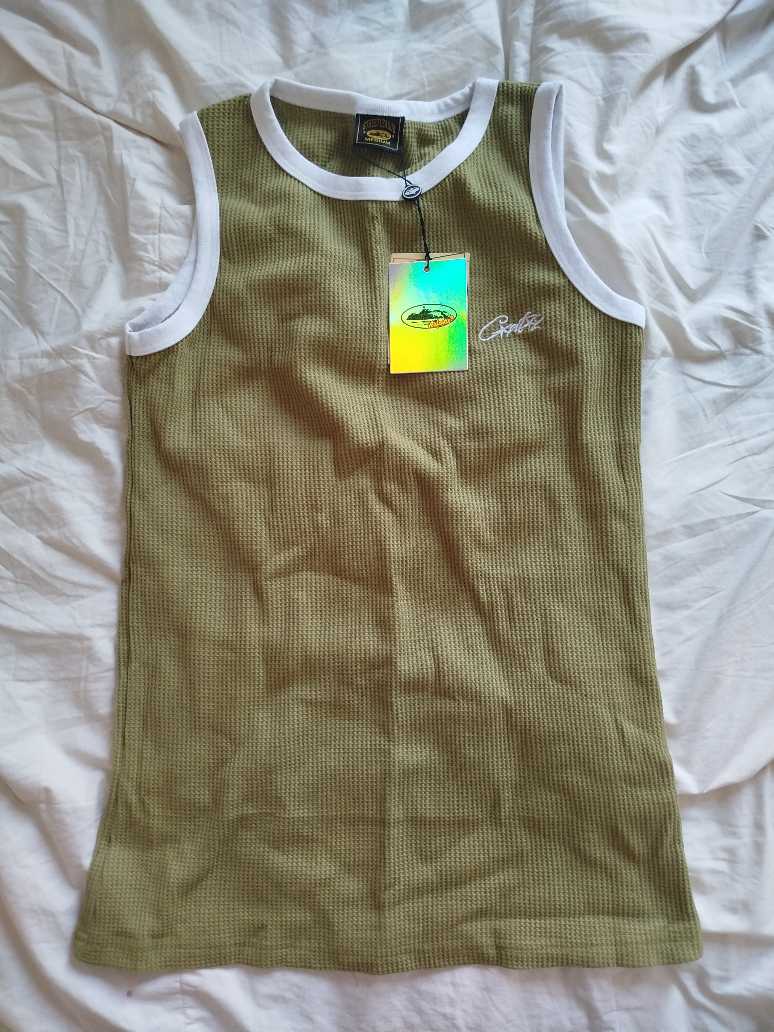 Camiseta de tirantes Corteiz Caqui Talla M