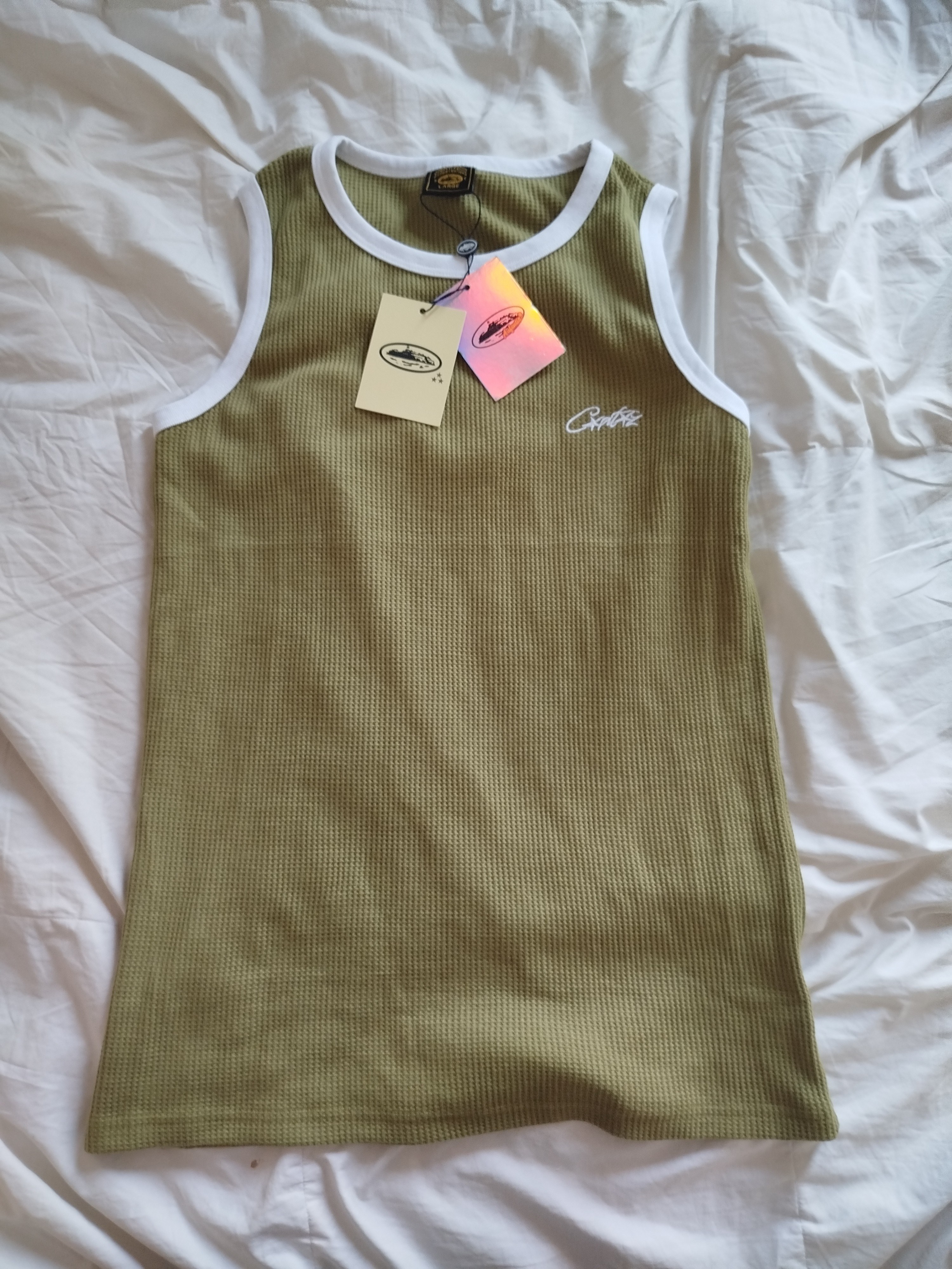 Camiseta de tirantes Corteiz Caqui Talla L
