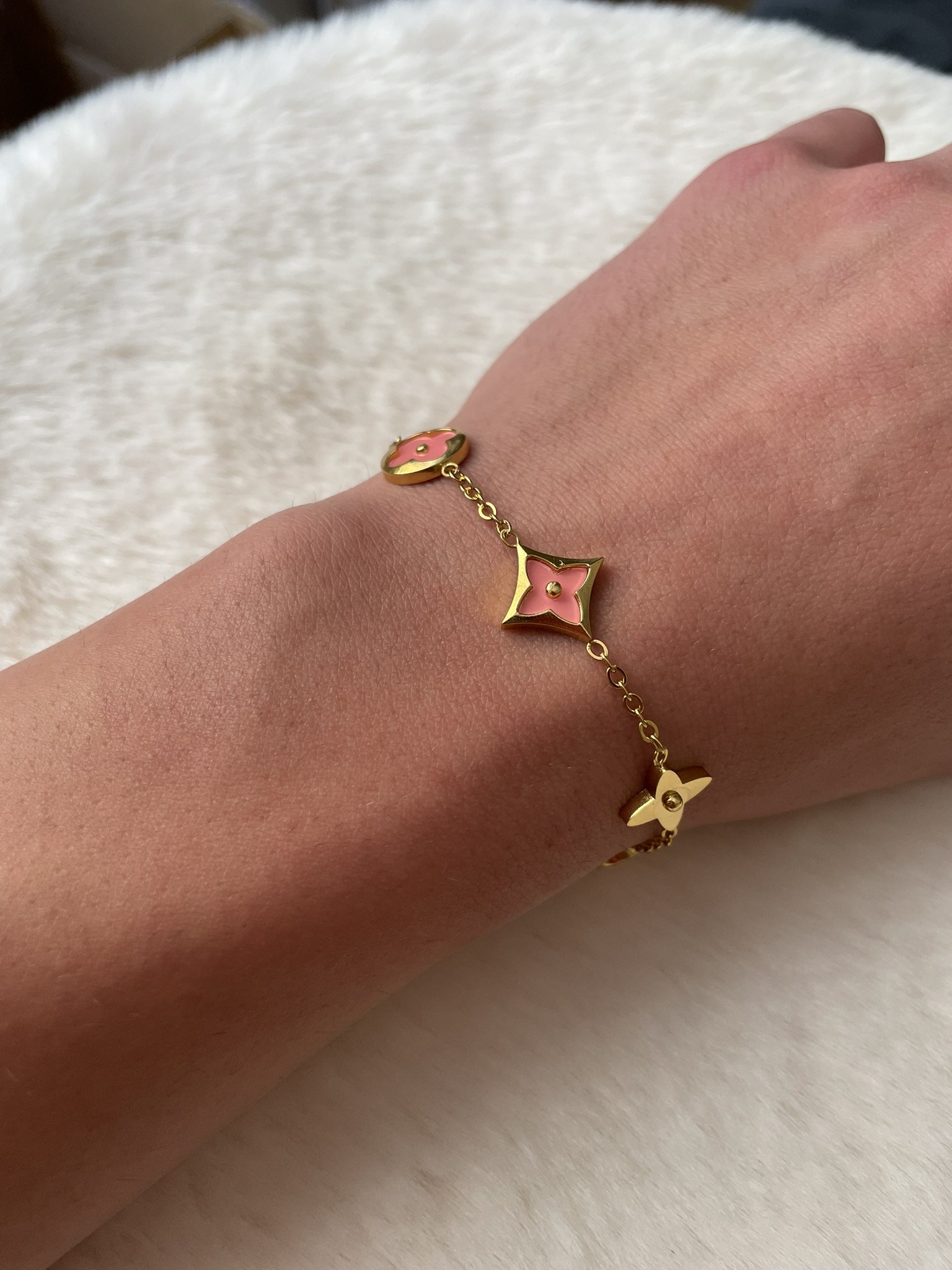 Bracelet Trèfle Rose 8