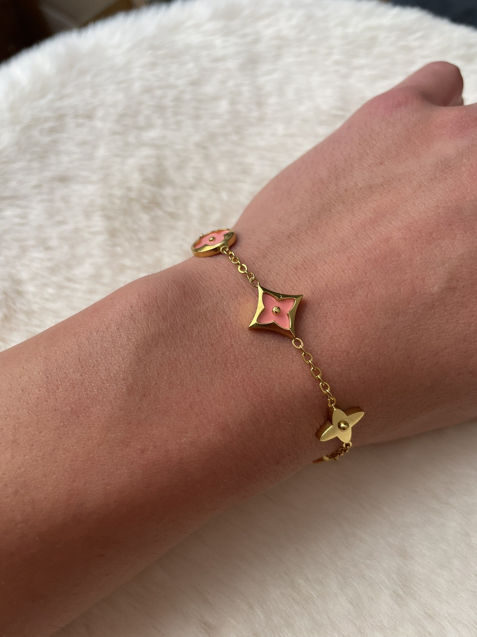 Bracelet Trèfle Rose 7