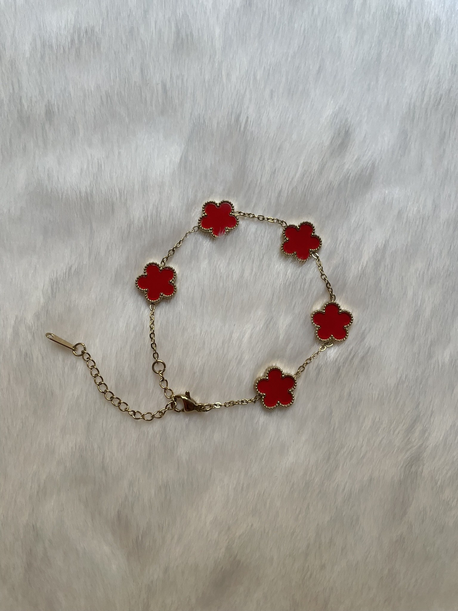 Bracelet Trèfle Rouge 4