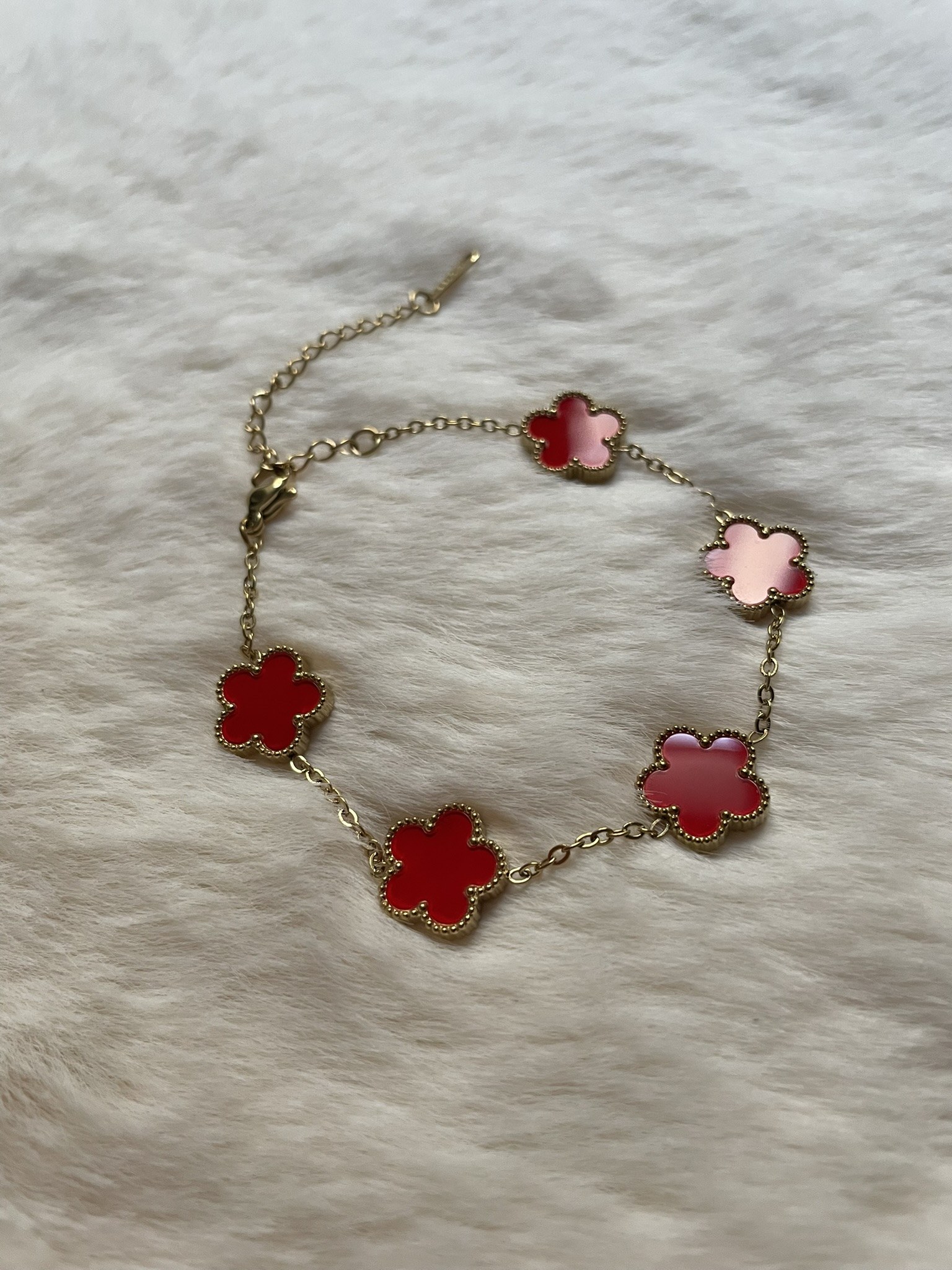 Bracelet Trèfle Rouge 8
