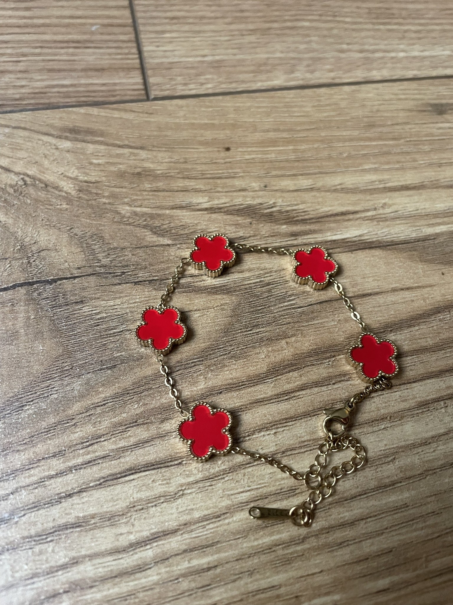 Bracelet Trèfle Rouge 3