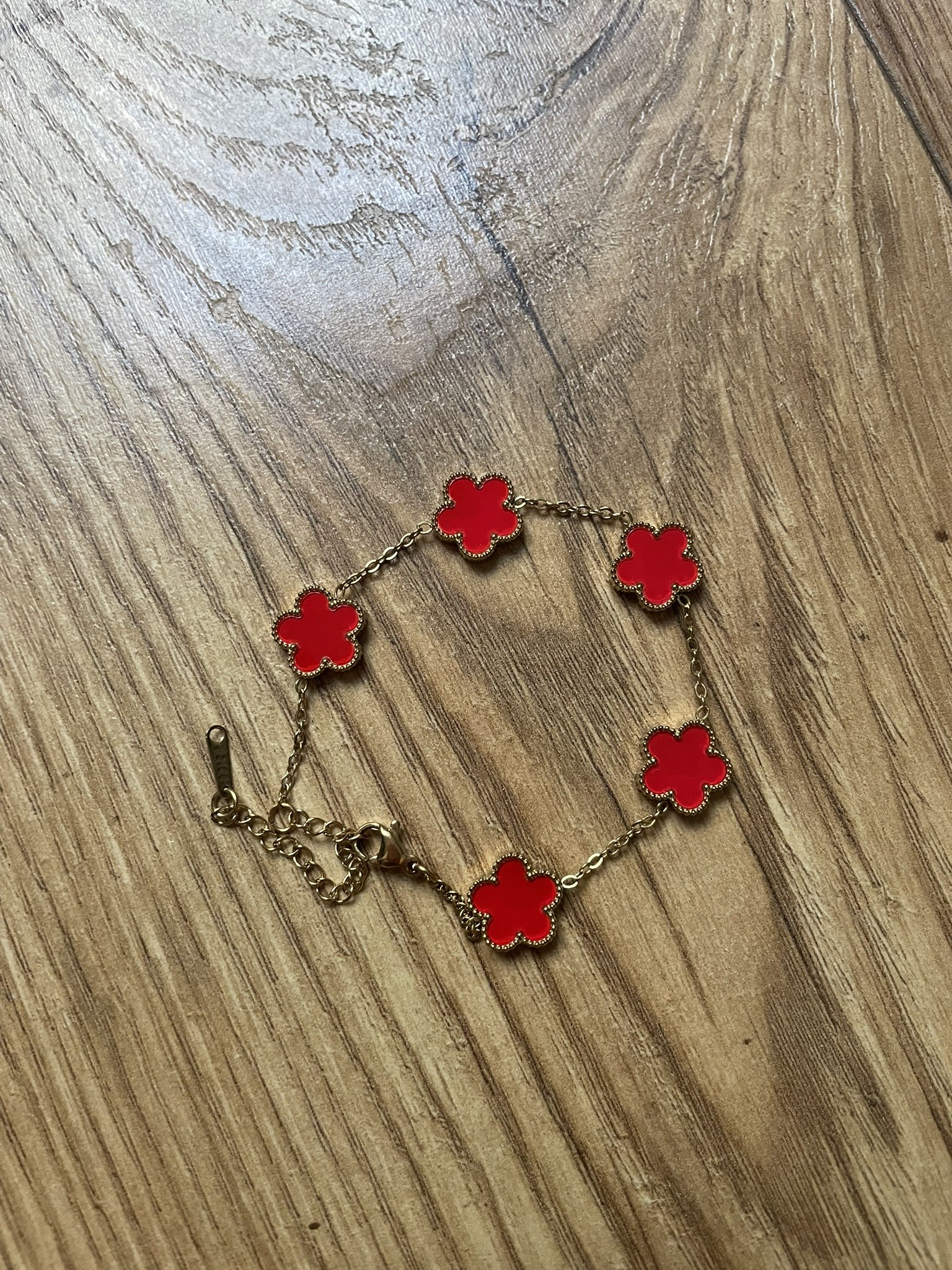 Bracelet Trèfle Rouge 2