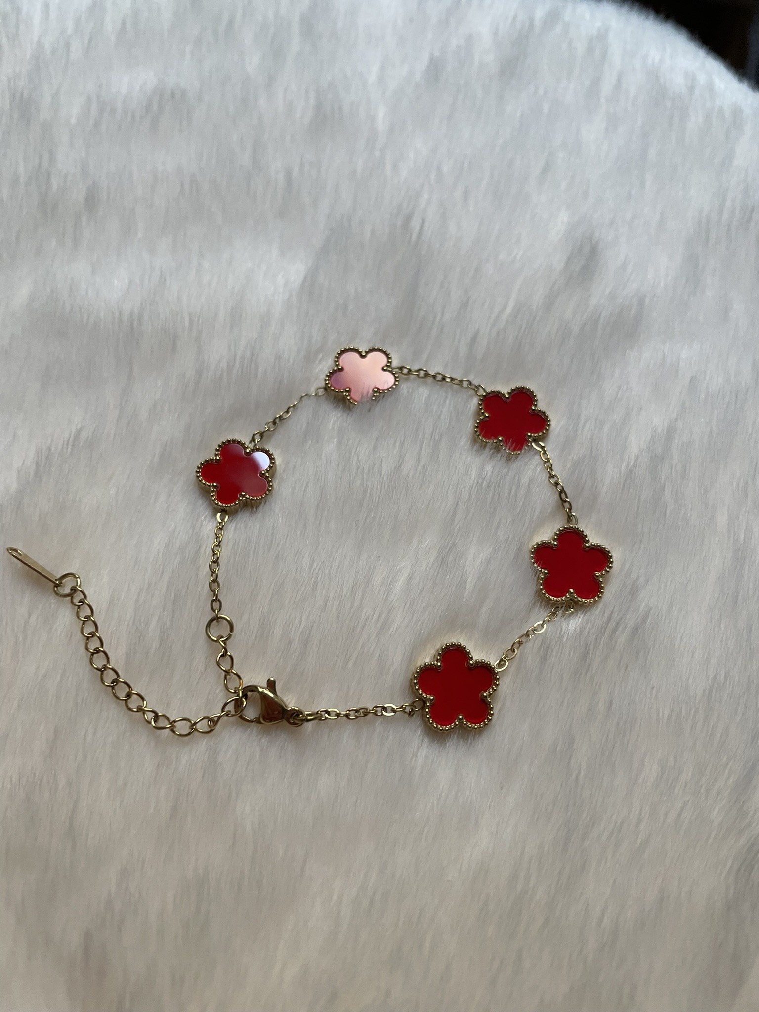 Bracelet Trèfle Rouge 5