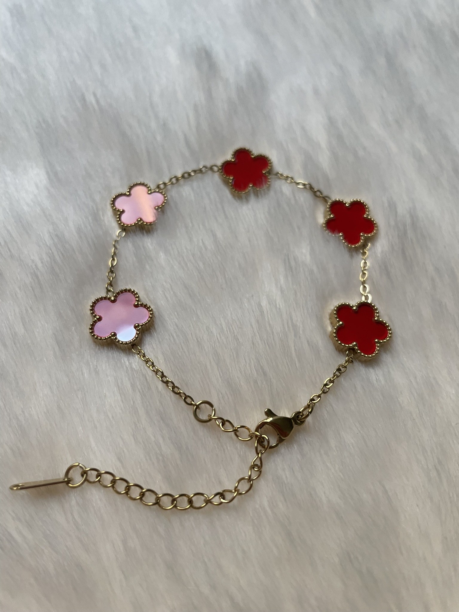 Bracelet Trèfle Rouge 6