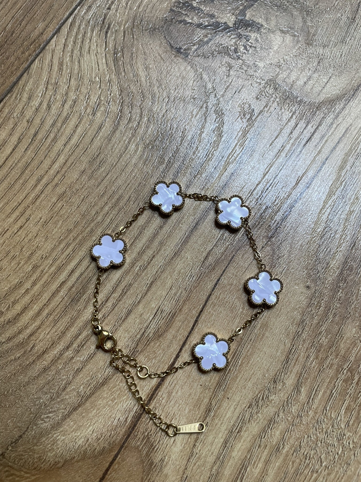 Bracelet Trèfle Blanc 4