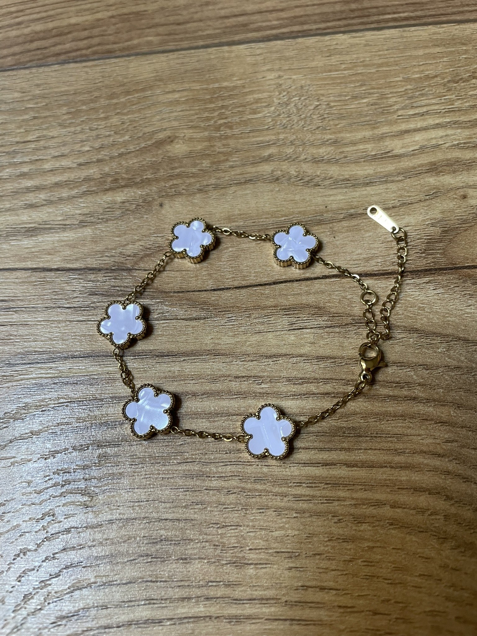 Bracelet Trèfle Blanc