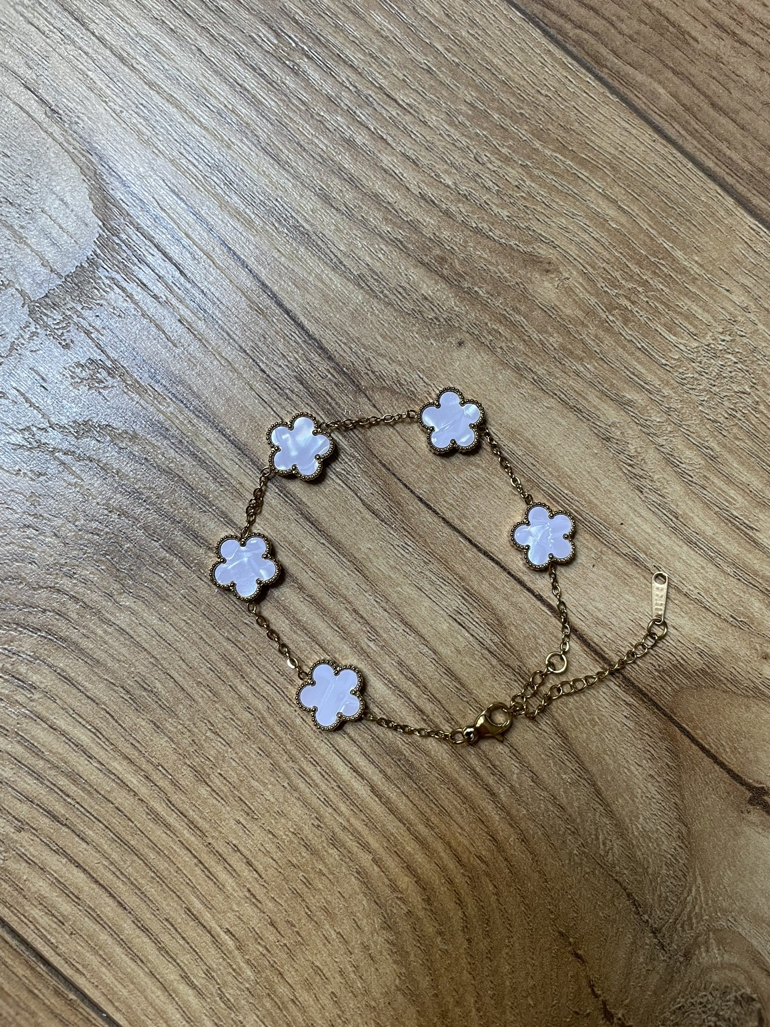 Bracelet Trèfle Blanc 3
