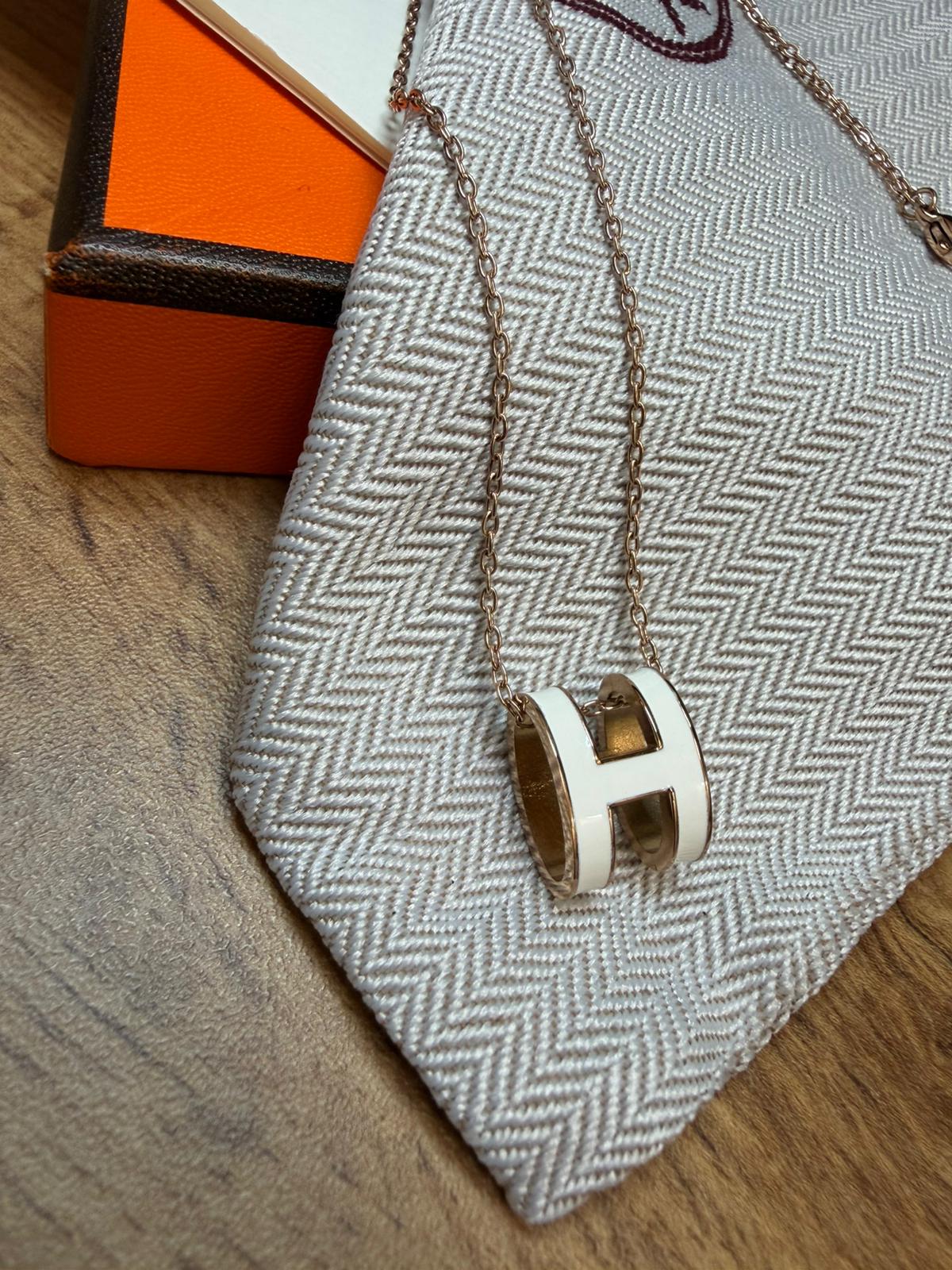 Collier Pop H ( Or Rose )
